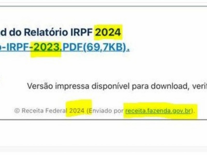 Receita Federal alerta: nova versão do Golpe do “Erro na Declaração do Imposto de Renda” em circulação